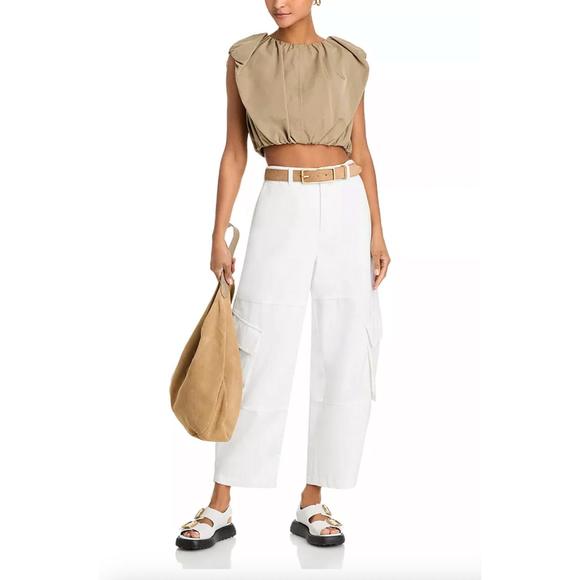 NEW FRAME bubble cargo pants in white - Picture 1 of 5